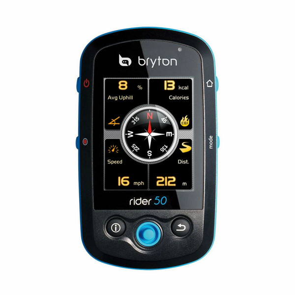Bryton Rider 50 Handheld 2.2" LCD 106g Black,Blue
