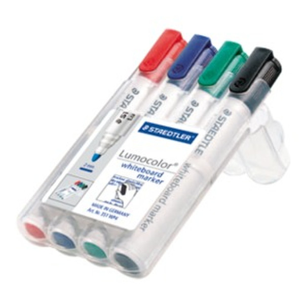 Staedtler Lumicolor Черный, Синий, Зеленый, Красный 4шт маркер