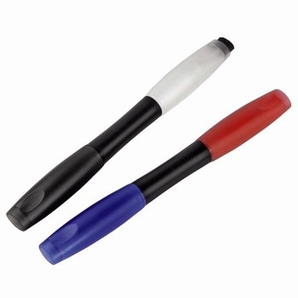 Hama CD/DVD Dual Markers, 4in2 Set, black, blue, red + correction pen маркер