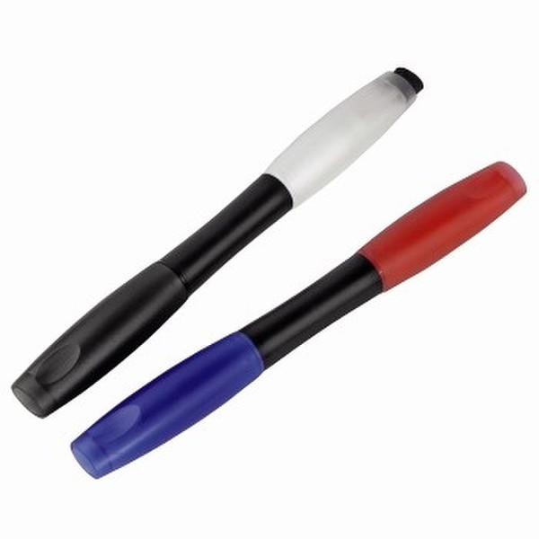 Hama CD/DVD Dual Markers, 4in2 Set, black, blue, red + correction pen marker