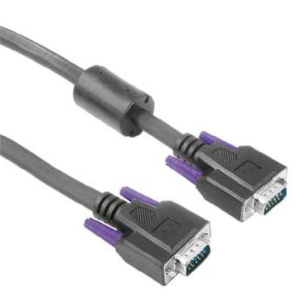 Hama Video Connecting Cable 5-pin HDD Plug - 15-pin HDD Plug, 5 m 5м VGA (D-Sub) VGA (D-Sub) Черный VGA кабель