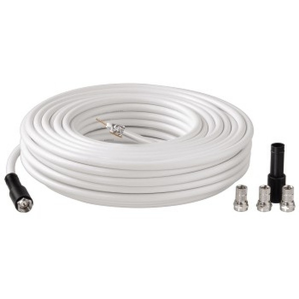 Hama SAT Connection Kit, 75 dB, 20 m 20m White coaxial cable