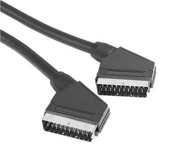 Hama Connecting Cable Scart, Plug - Plug, 12.5 m 12.5m SCART (21-pin) SCART (21-pin) Schwarz SCART-Kabel