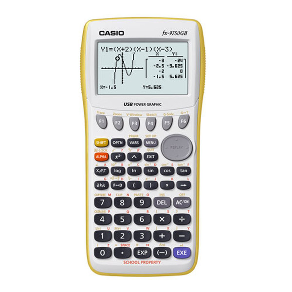 Casio FX-9750GII Pocket Scientific calculator Yellow
