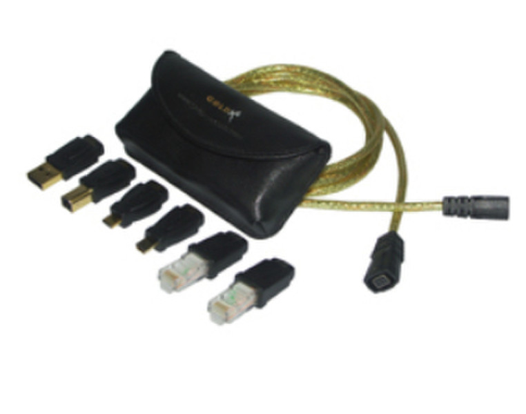 GoldX QuickConnect USB 7 in 1 Network Kit 2.43m Black,Grey