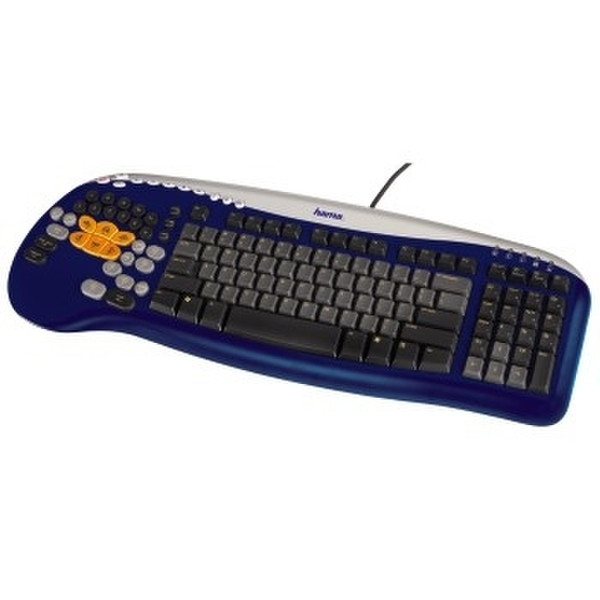 Hama cruX Gaming Keyboard USB Blau Tastatur
