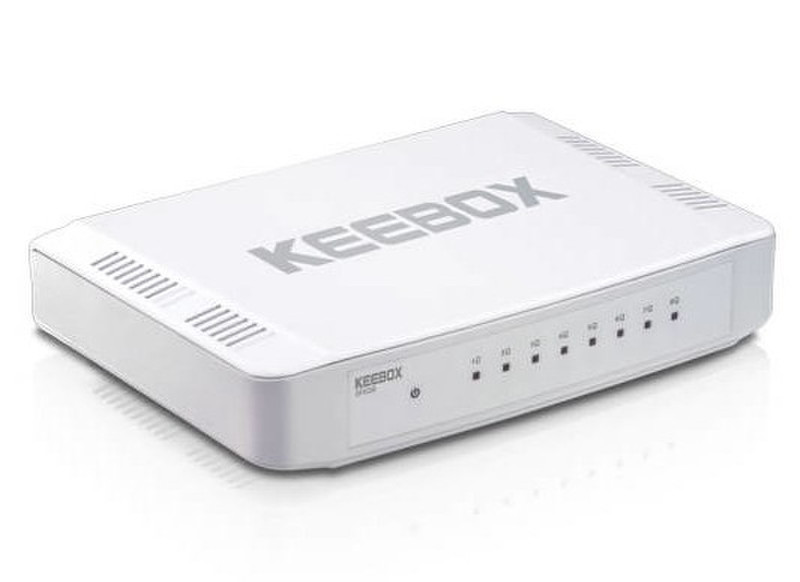 KEEBOX SFE08 Неуправляемый Fast Ethernet (10/100) Белый сетевой коммутатор