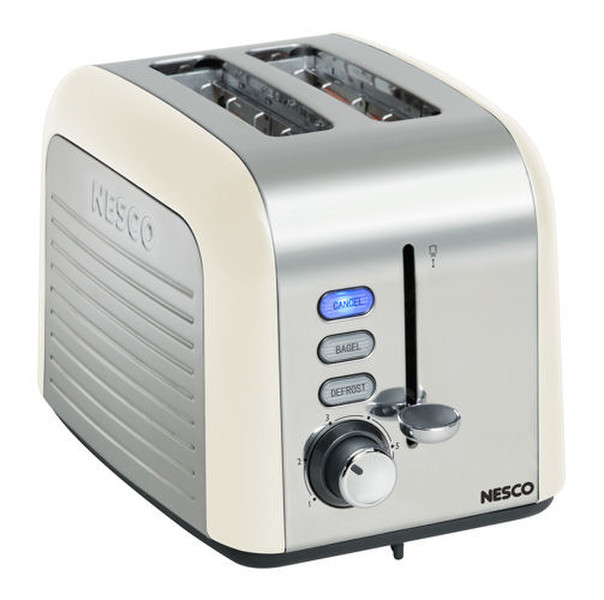 Nesco T1000-14 2slice(s) 1000W Silver,White toaster