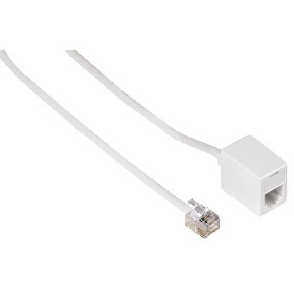 Hama Modular plug US 6P6C - modular coupling US 6P6C, 6m 6м Белый телефонный кабель