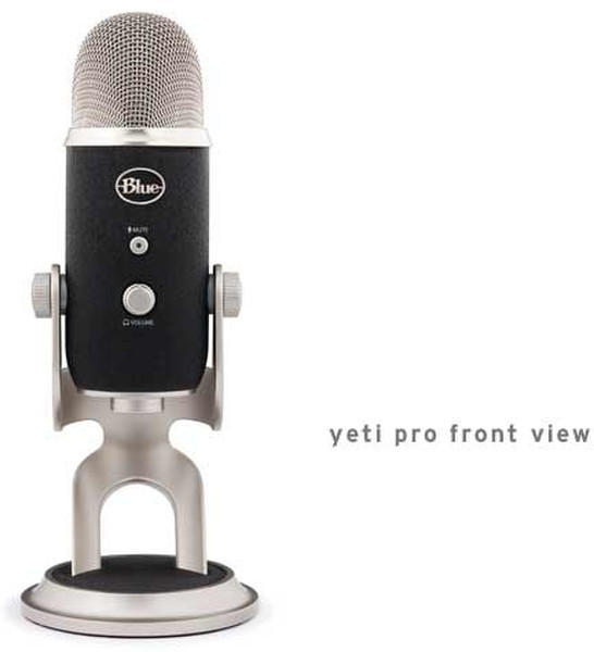 Blue Microphones Yeti Pro Notebook microphone Проводная Черный, Cеребряный