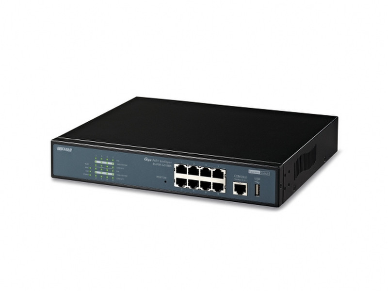 Buffalo BS-POE-G21M L2 Gigabit Ethernet (10/100/1000) Power over Ethernet (PoE) 1U Черный