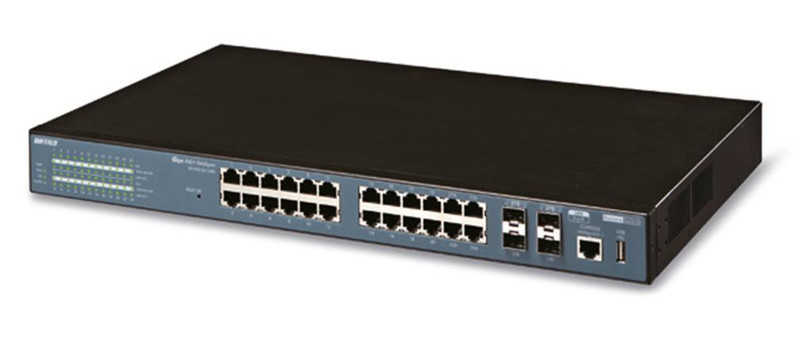 Buffalo BS-POE-G2124M-EU L2 Gigabit Ethernet (10/100/1000) Power over Ethernet (PoE) 1U Черный сетевой коммутатор
