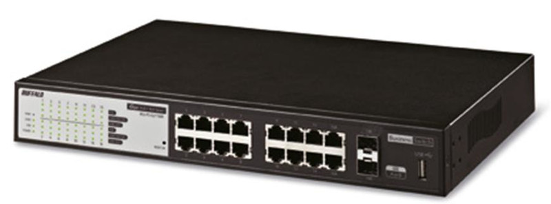 Buffalo BSL-PS-G2116M-EU L2 Gigabit Ethernet (10/100/1000) Power over Ethernet (PoE) 1U Черный сетевой коммутатор