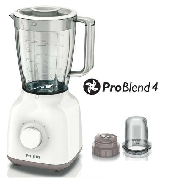 Philips Daily Collection HR2102/00 Tabletop blender 1.5L 400W Beige,White blender