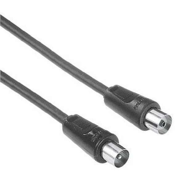 Hama Antenna Cable Coaxial Male Plug - Coaxial Female Jack, 10 m, 85 dB 10m M F Black coaxial cable