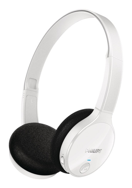 Philips SHB4000WT/28 Оголовье Стереофонический Bluetooth Белый гарнитура мобильного устройства
