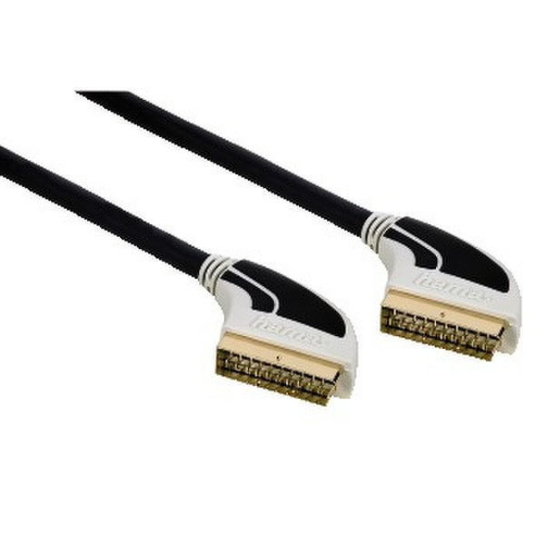 Hama Connection Cable Scart Plug - Scart Plug, New Age, 3 m 3м SCART (21-pin) SCART (21-pin) Черный SCART кабель