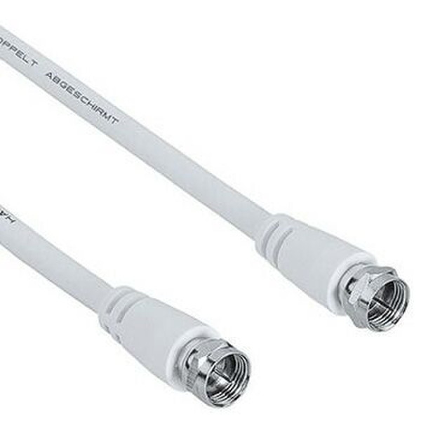 Hama SAT Connecting Cable F-Male Plug - F-Male Plug, 7,5 m 7.5m F-Male Plug F-Male Plug coaxial cable