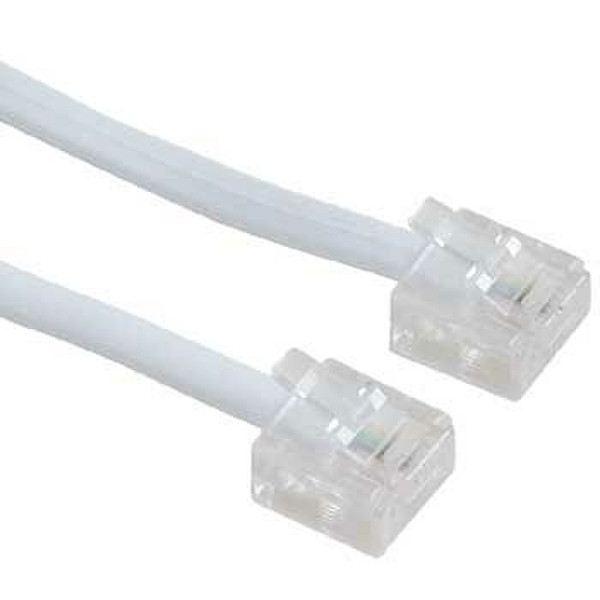 Hama ISDN connecting cable, 15 m, white 15m White telephony cable