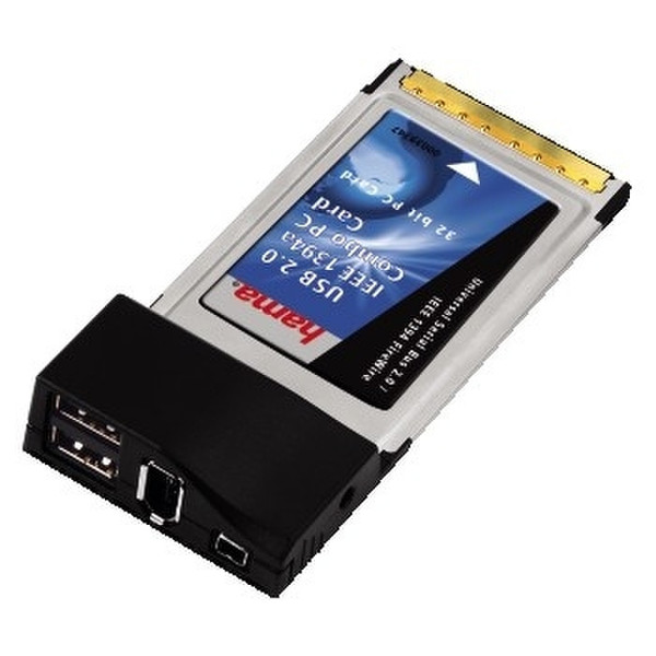 Hama USB 2.0 / FireWire 400 PC Card 480Мбит/с сетевая карта
