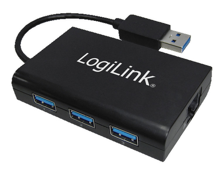 LogiLink UA0173 5000Мбит/с Черный хаб-разветвитель