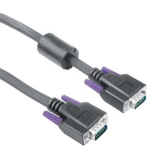 Hama Video Connecting Cable 15-pin HDD Plug - 15-pin HDD Plug, 10 m 10m VGA (D-Sub) VGA (D-Sub) Black VGA cable