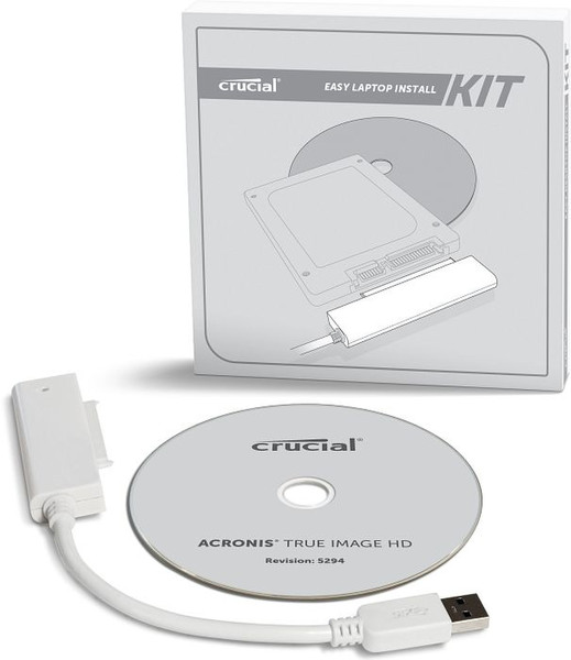 Crucial CTLAPINSTALLAC USB SATA Weiß Kabelschnittstellen-/adapter