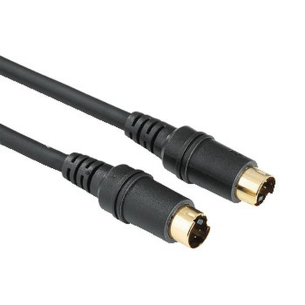 Hama Connection Cable S-Video Plug - S-Video Plug, 2 m 2м S-Video (4-pin) S-Video (4-pin) Черный S-video кабель