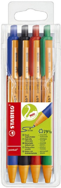 Stabilo 6030/4 Black,Blue,Green 4pc(s) ballpoint pen