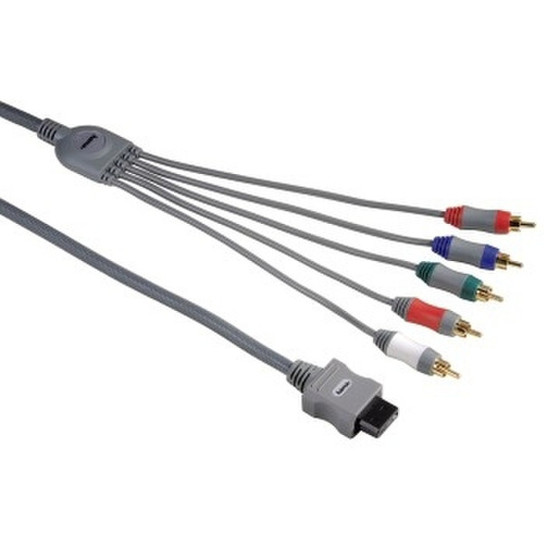 Hama Component HD AV Cable Nintendo Wii, HQ, 2.3 m 2.3м Серый компонентный (YPbPr) видео кабель