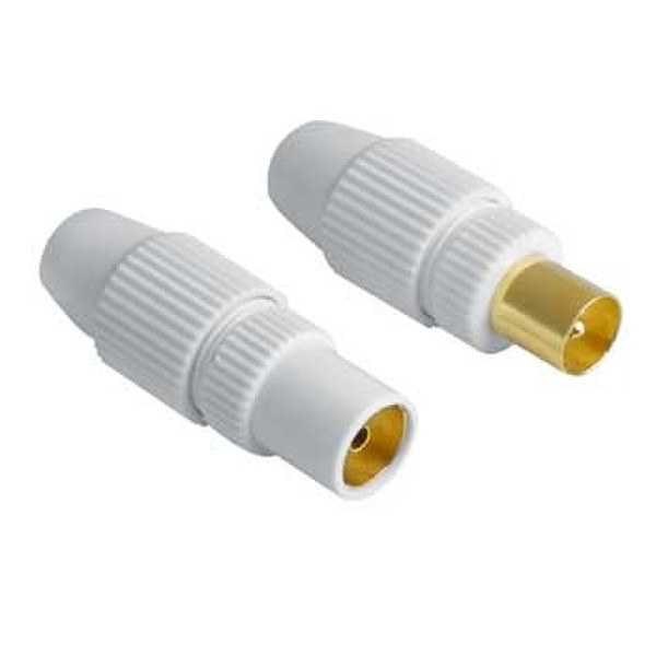 Hama Coax Plug/Coax Jack, gold plated coaxial connector
