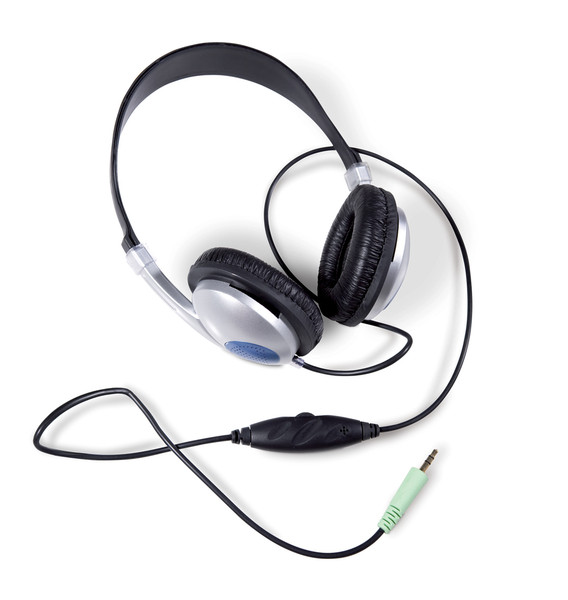 Autovox HP3008 Ohraufliegend Kopfband Schwarz, Silber Kopfhörer