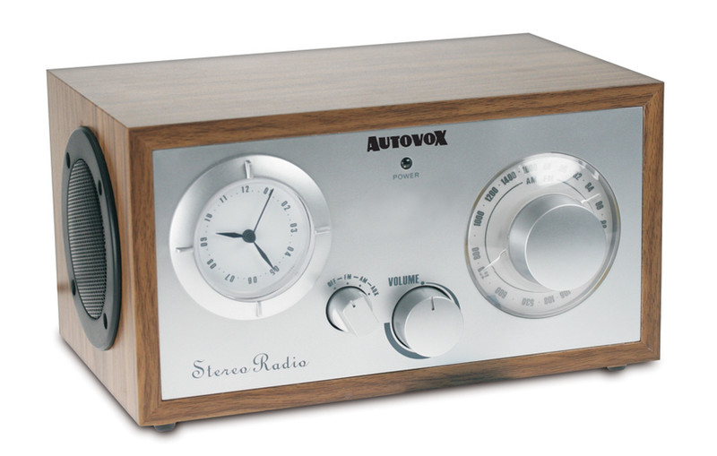 Autovox DR2000 Tragbar Analog Silber, Holz Radio