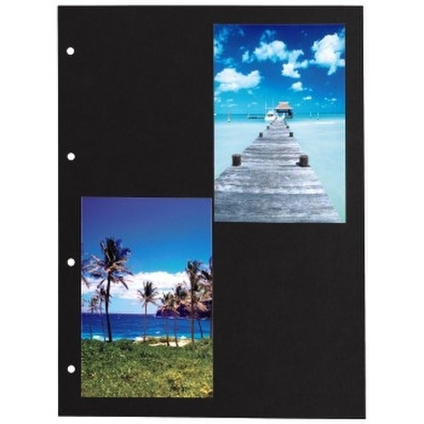 Hama Card pages for ring-binder photo albums A4, Black Schwarz Fotoalbum