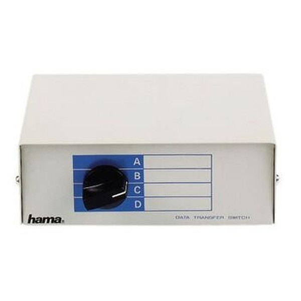 Hama Manual Data-Switchbox USB 4:1 Grau Tastatur/Video/Maus (KVM)-Switch