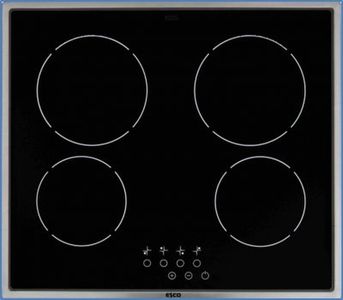 Exquisit EKC640 Eingebaut Ceramic hob Schwarz