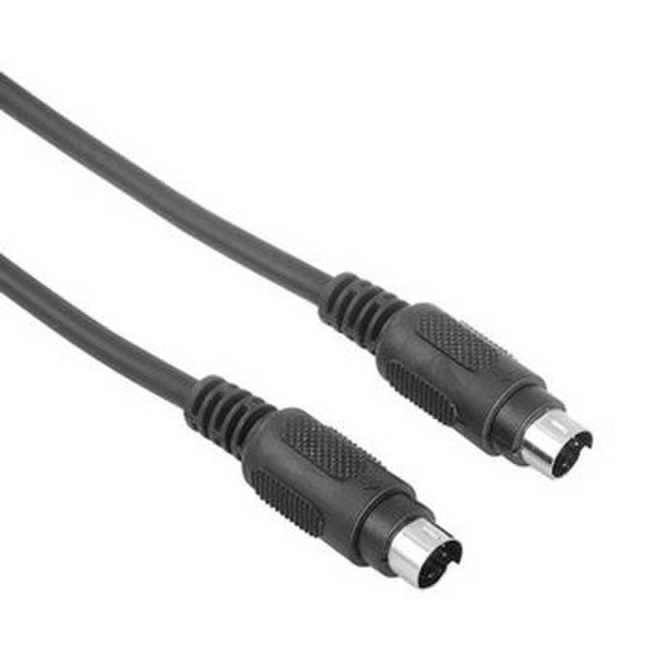 Hama 4-pin S-Video Plug (Hosiden) -4-pin S-Video Plug (Hosiden) 2m S-Video (4-pin) S-Video (4-pin) Black S-video cable