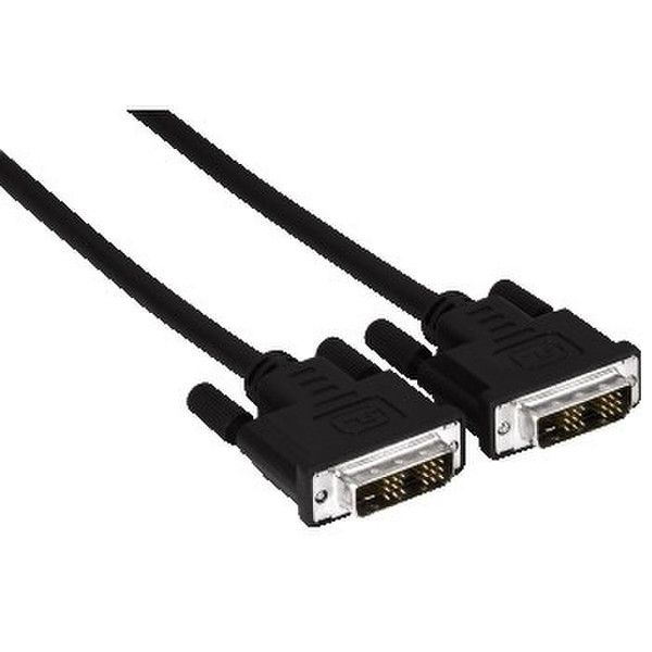 Hama DVI-D - DVI-D Connection Cable, 3 m 3m DVI-D DVI-D Black DVI cable