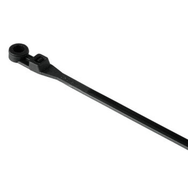 Hama Cables Ties with Loop Head 200 mm, 25 pieces, self-securing, black Nylon Schwarz Kabelbinder