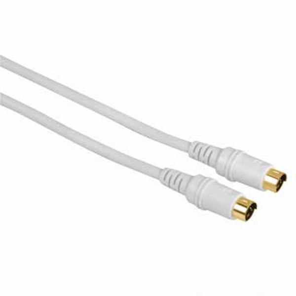 Hama Video Connecting Video 4-pin S-Video Plug (Hosiden), 5.m, White 5m S-Video (4-pin) S-Video (4-pin) White S-video cable
