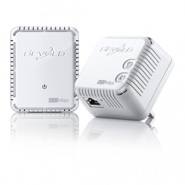 Devolo dLAN 500 WiFi, Starter Kit 500Mbit/s Ethernet LAN Wi-Fi White 2pc(s) PowerLine network adapter