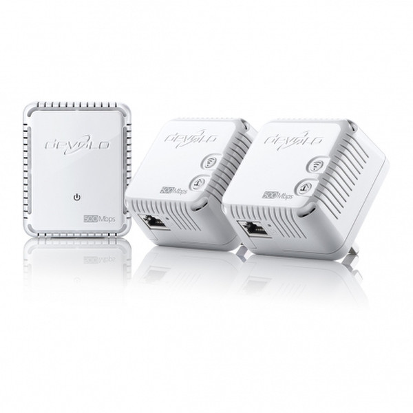 Devolo dLAN 500 WiFi, Network Kit 500Мбит/с Подключение Ethernet Wi-Fi Белый 3шт PowerLine network adapter