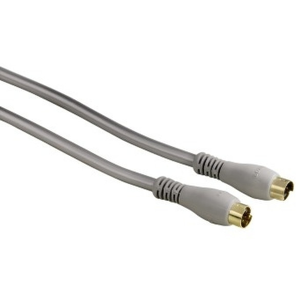Hama S-Video Cable S-Video Plug - S-Video Plug, silver, 5 m 5m S-Video (4-pin) S-Video (4-pin) Silber S-Videokabel