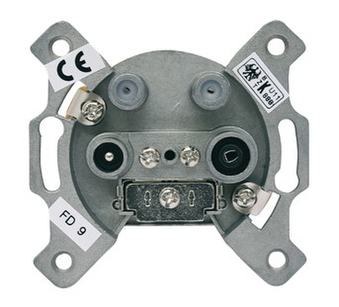 Telestar 5400024 2x SAT + TV + Radio Silver socket-outlet