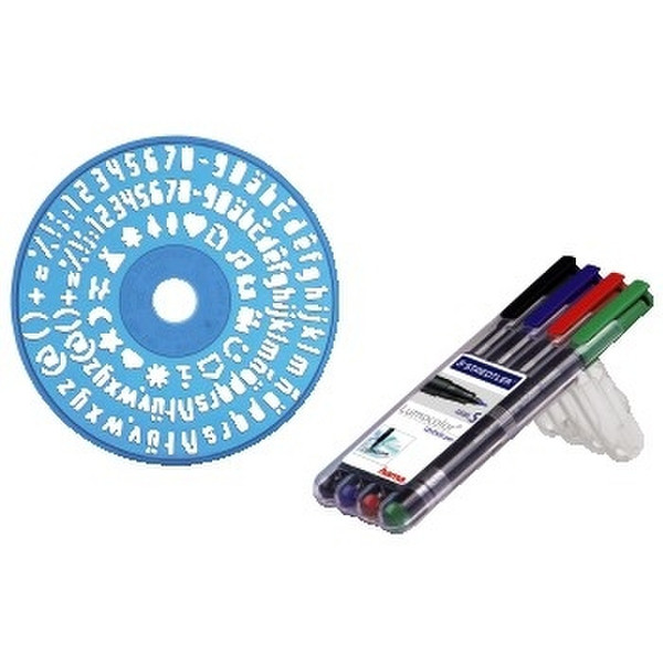 Hama CD-/DVD Pens "Staedtler Lumocolor", 4 pieces, incl. box Marker