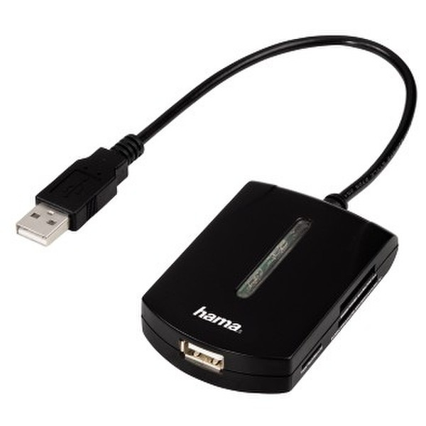 Hama USB 2.0 Hub/Cardreader Combo for Sony PS3 USB 2.0 Черный устройство для чтения карт флэш-памяти