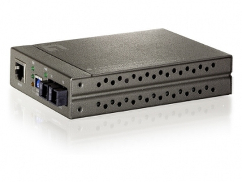 LevelOne 10/100BASE-TX to 100BASE-FX SMF SC Converter, 30km network media converter