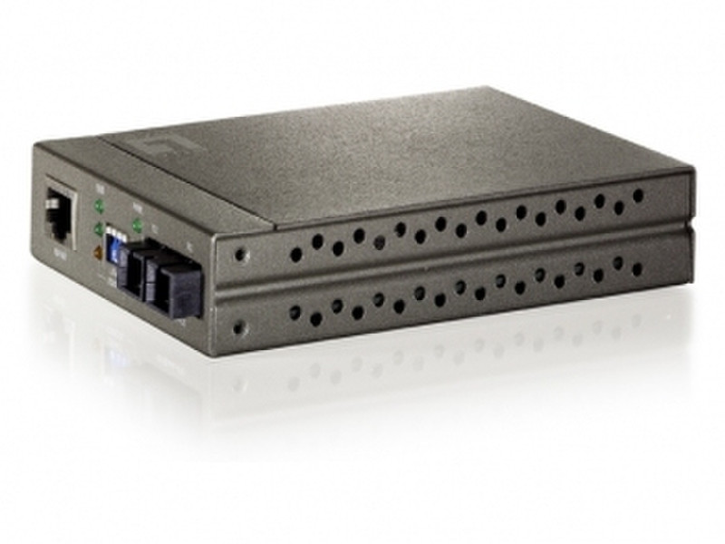 LevelOne 10/100BASE-TX to 100BASE-FX SMF SC Converter, TS-1000, 30km network media converter