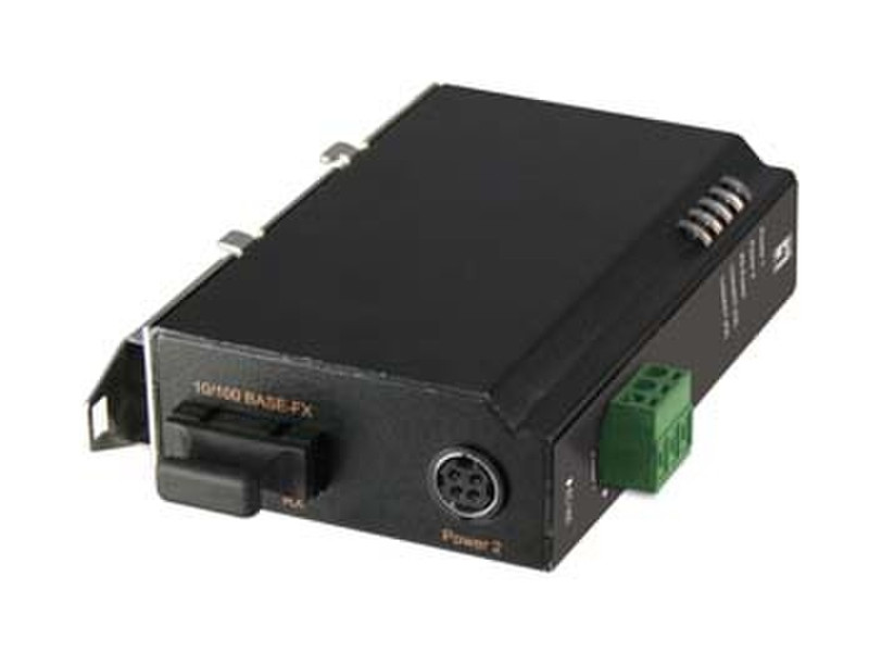 LevelOne 10/100 Industrial Media Converter w/ PoE PD, SC MM 2KM -10 ~ 60C сетевой медиа конвертор