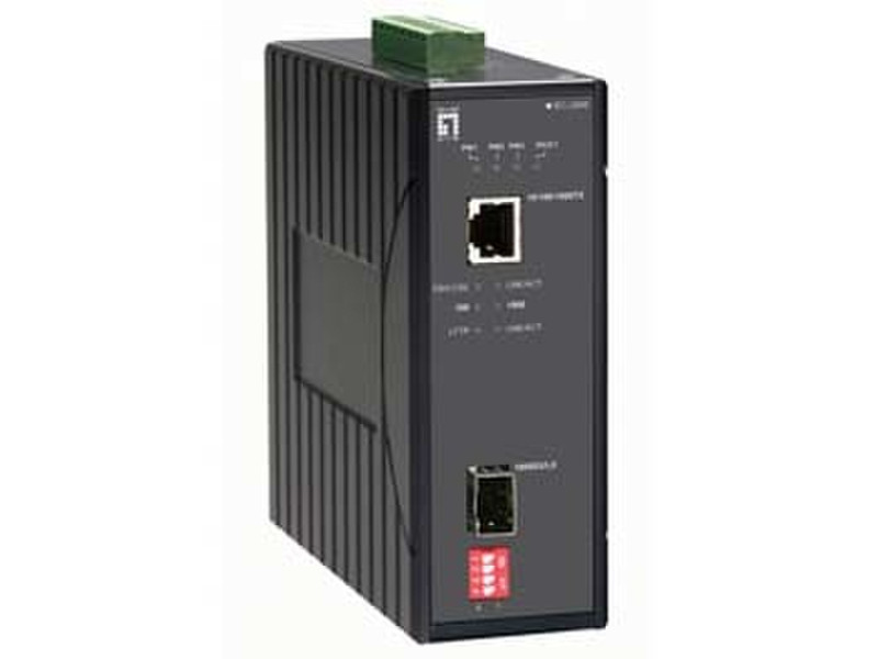 LevelOne 10/100/1000 Industrial Media Converter, SFP -40 ~ 75C network media converter